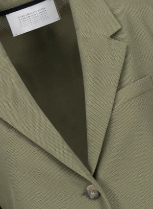 Stand up collar blazer honeycomb crafted with Loro Piana fabric