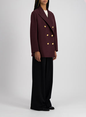 Slouchy peacoat pressed wool