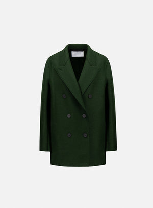 Slouchy peacoat pressed wool