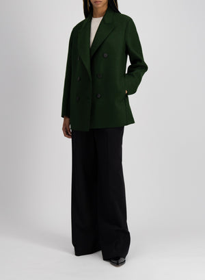 Slouchy peacoat pressed wool