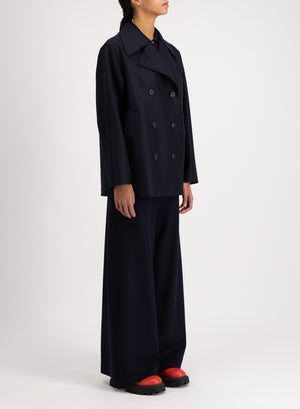 Long peacoat with Liberty quilted lining