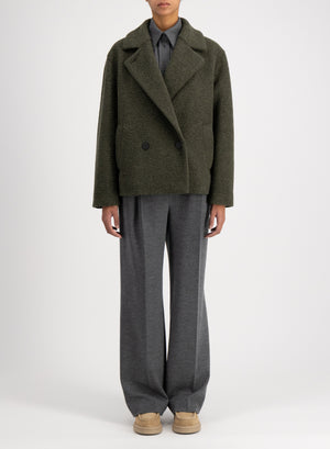 Cropped outdoor jacket bouclé