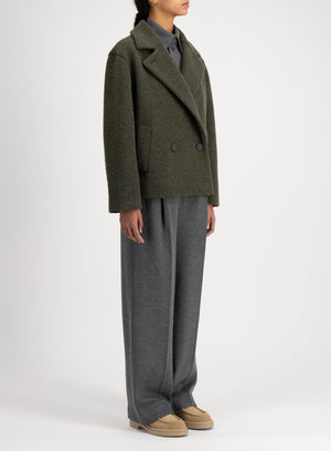 Cropped outdoor jacket bouclé