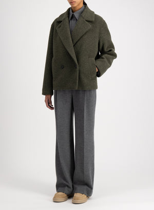 Cropped outdoor jacket bouclé