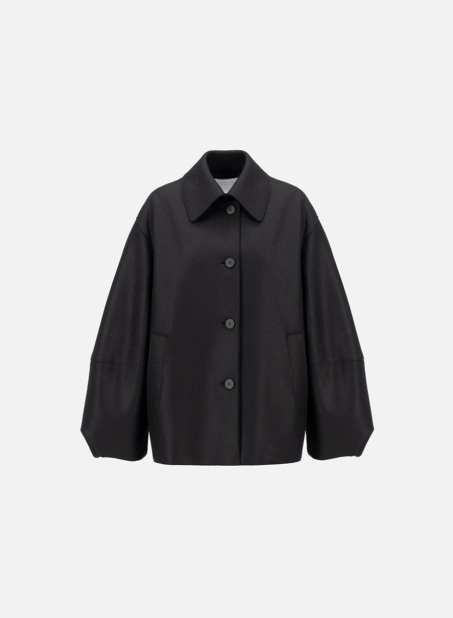 Puff sleeves jacket pressed wool