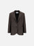 Travel blazer with shoulder pads pressed wool