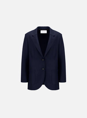 Travel blazer with shoulder pads pressed wool