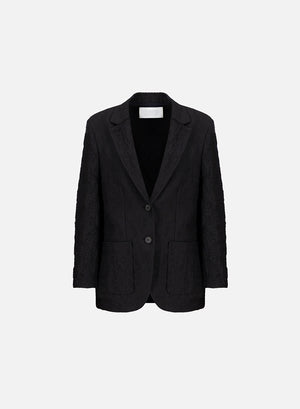 travel blazer with shoulder pads crinkle