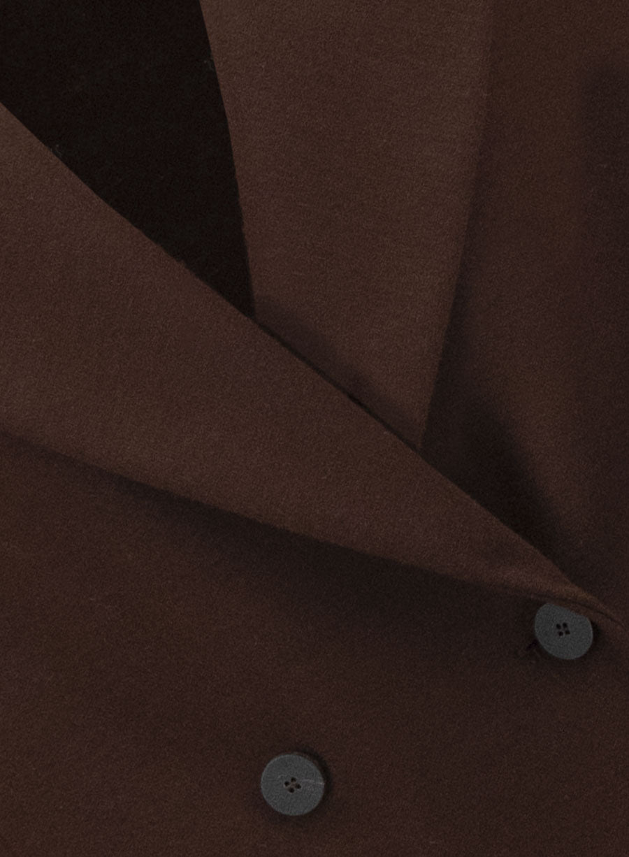 Oversized blazer with shoulder pads superfine merino