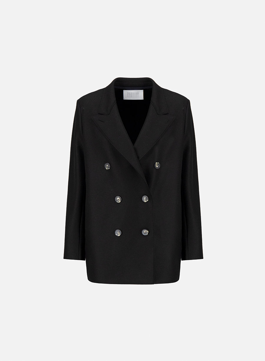 Slouchy peacoat light pressed wool