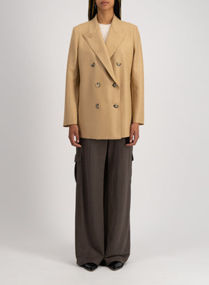 Slouchy peacoat light pressed wool