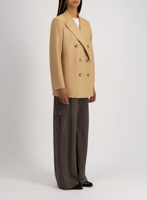 Slouchy peacoat light pressed wool