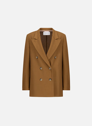 slouchy peacoat with s.p. honeycomb crafted with Loro Piana fabric