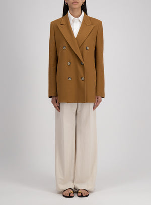 slouchy peacoat with s.p. honeycomb crafted with Loro Piana fabric