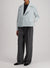 Cropped peacoat wool & silk P.O.W pattern crafted with Loro Piana fabric