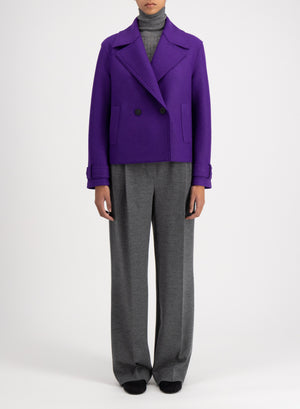 Cropped peacoat pressed wool