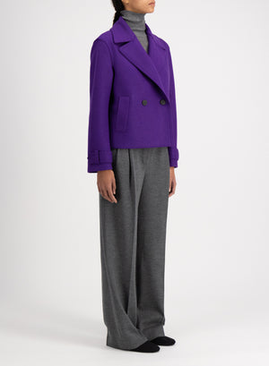 Cropped peacoat pressed wool