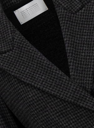 Tailored blazer patterned wool & cotton blend moleskin texture