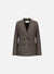 Tailored blazer patterned wool & cotton blend moleskin texture