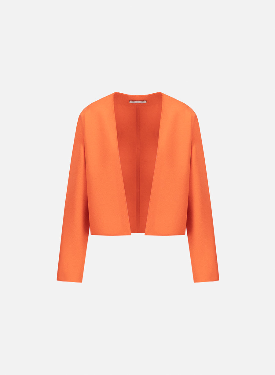 Kimono cropped cardigan light pressed wool