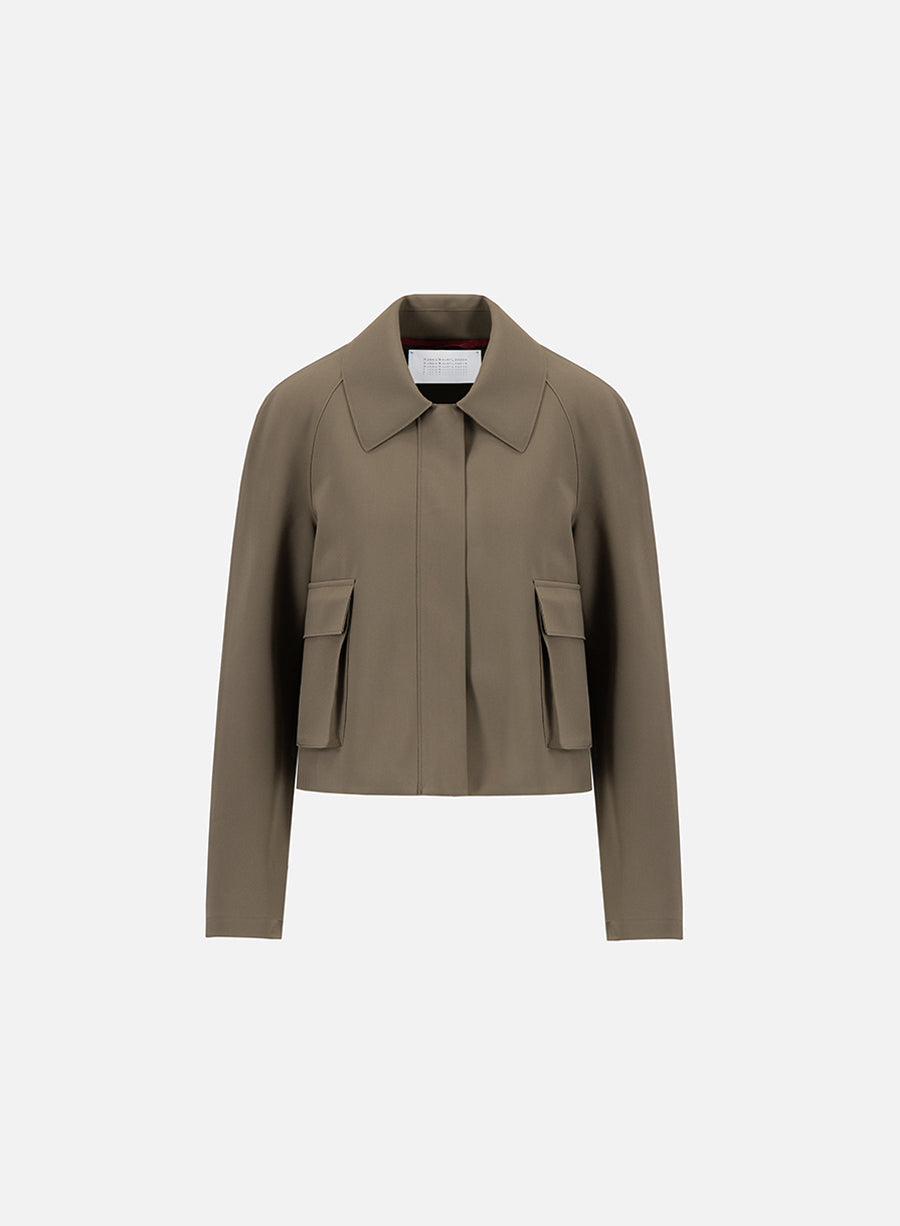 Cropped raglan jacket scuba