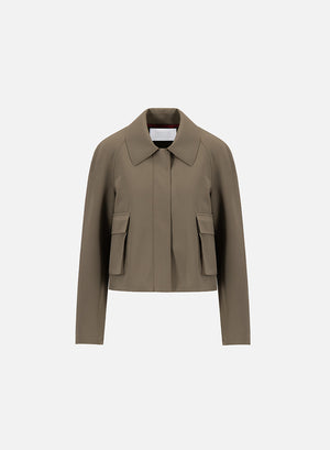 Cropped raglan jacket scuba