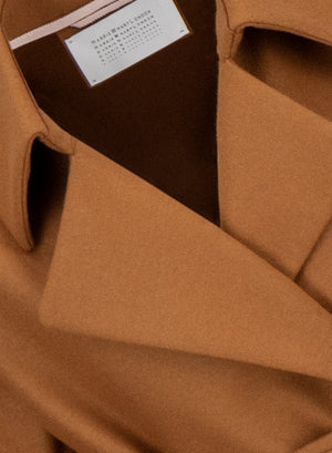 cropped belted trench cashmere blend