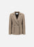 Blazer with shoulder pads micro tattersall