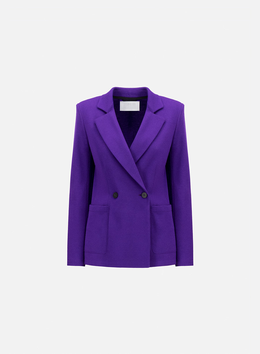 Blazer with shoulder pads superfine merino