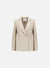 Blazer with shoulder pads in linen honeycomb