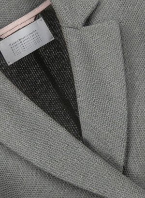 Blazer with shoulder pads in linen honeycomb