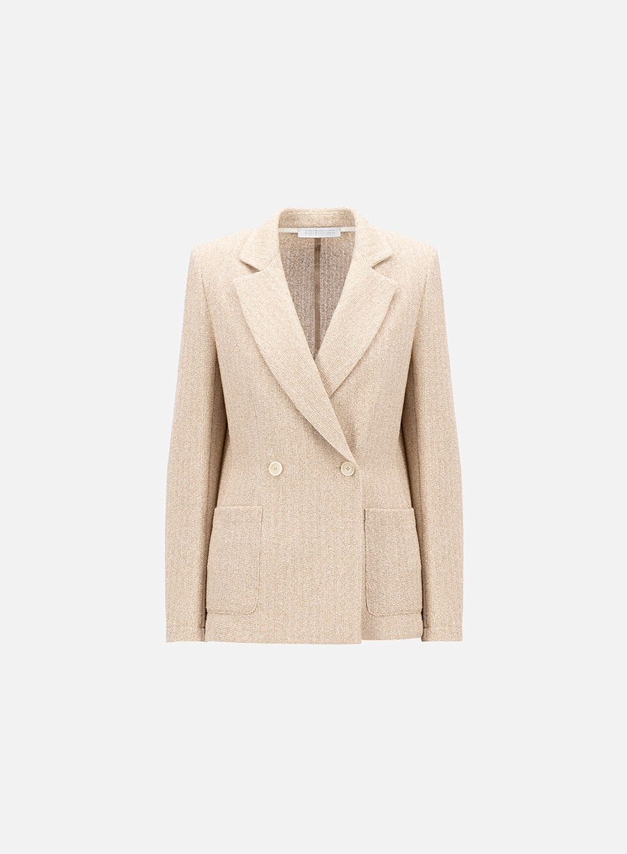 Blazer with shoulder pads bicolour frisé