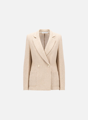 Blazer with shoulder pads bicolour frisé