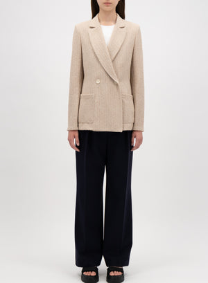 Blazer with shoulder pads bicolour frisé