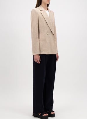 Blazer with shoulder pads bicolour frisé