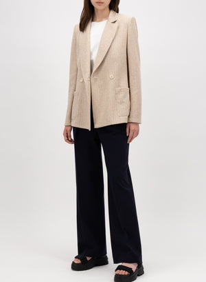 Blazer with shoulder pads bicolour frisé