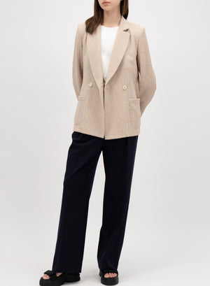 Blazer with shoulder pads bicolour frisé