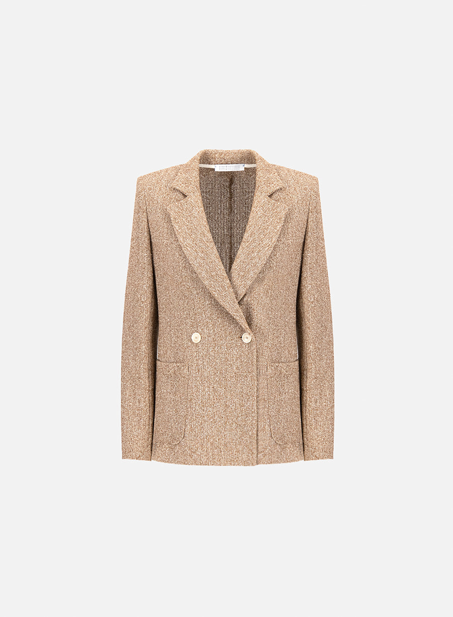 Blazer with shoulder pads bicolour frisé