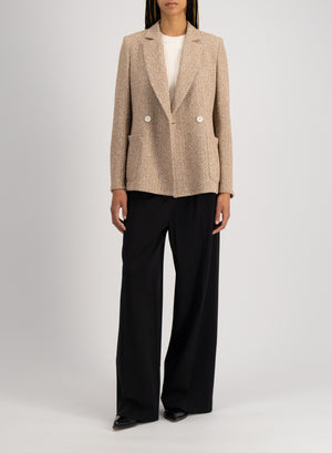 Blazer with shoulder pads bicolour frisé