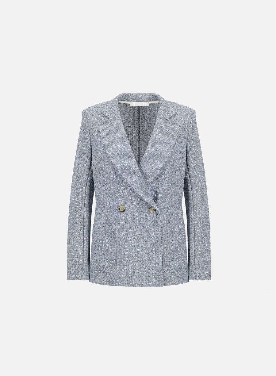 Blazer with shoulder pads bicolour frisé