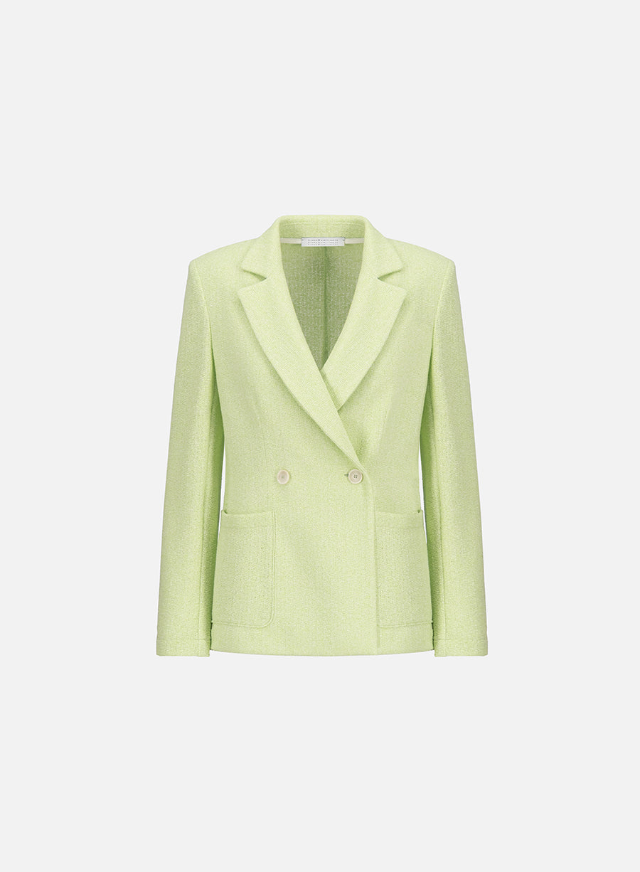 Blazer with shoulder pads bicolour frisé