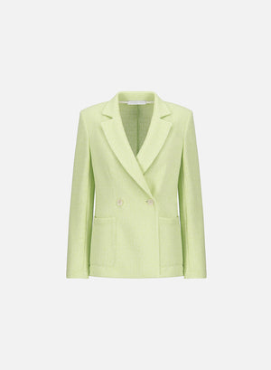 Blazer with shoulder pads bicolour frisé