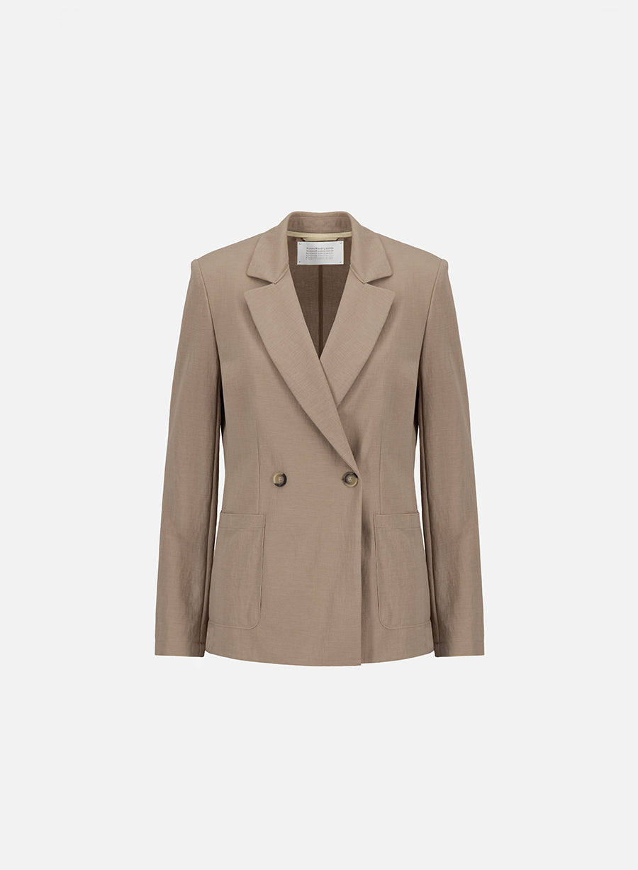 Blazer with shoulder pads rayon