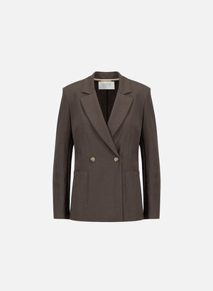 Blazer with shoulder pads rayon