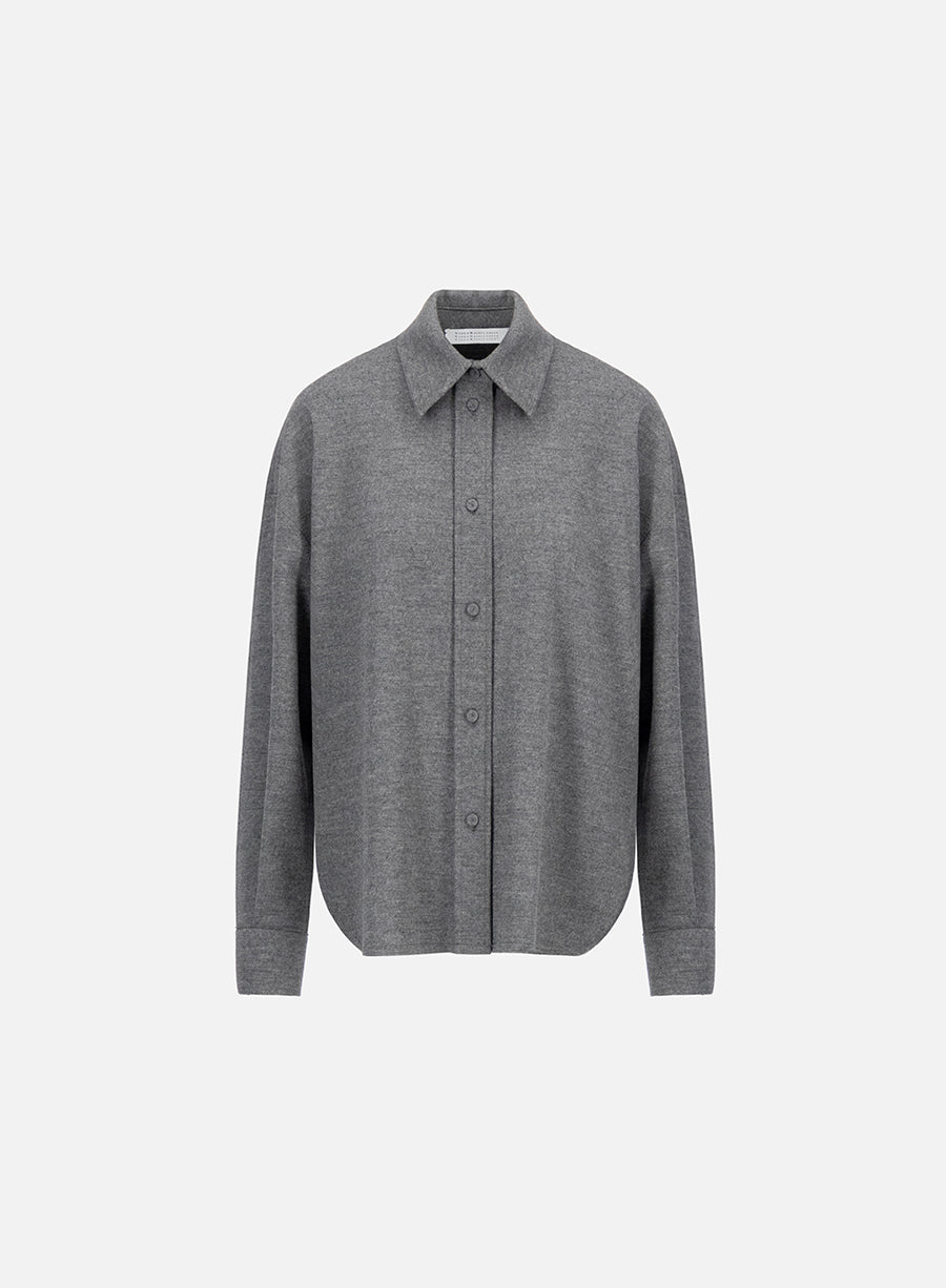 Oversized shirt superfine merino