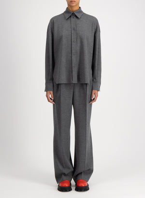 Oversized shirt superfine merino