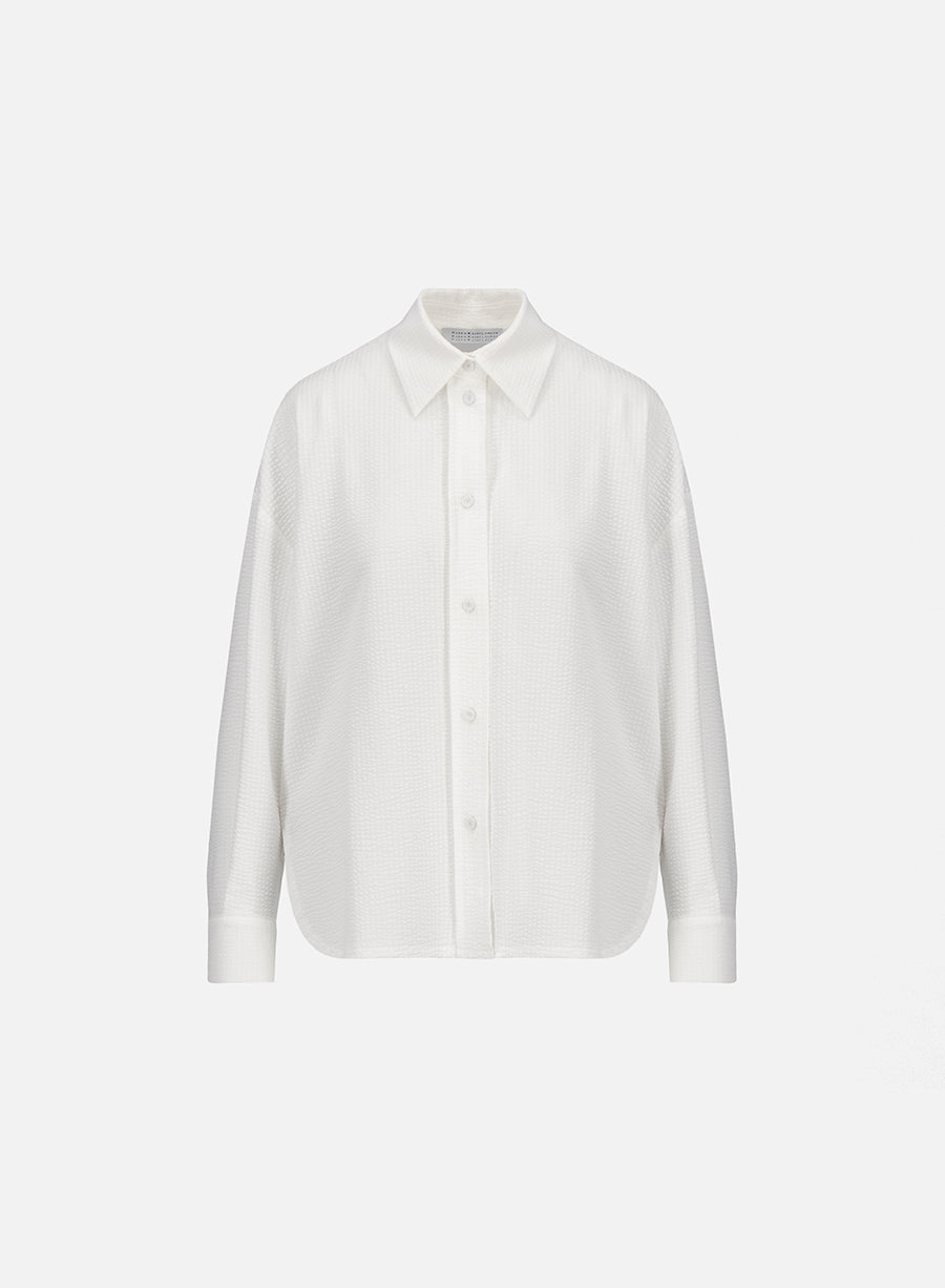 Oversized shirt coolmax seersucker