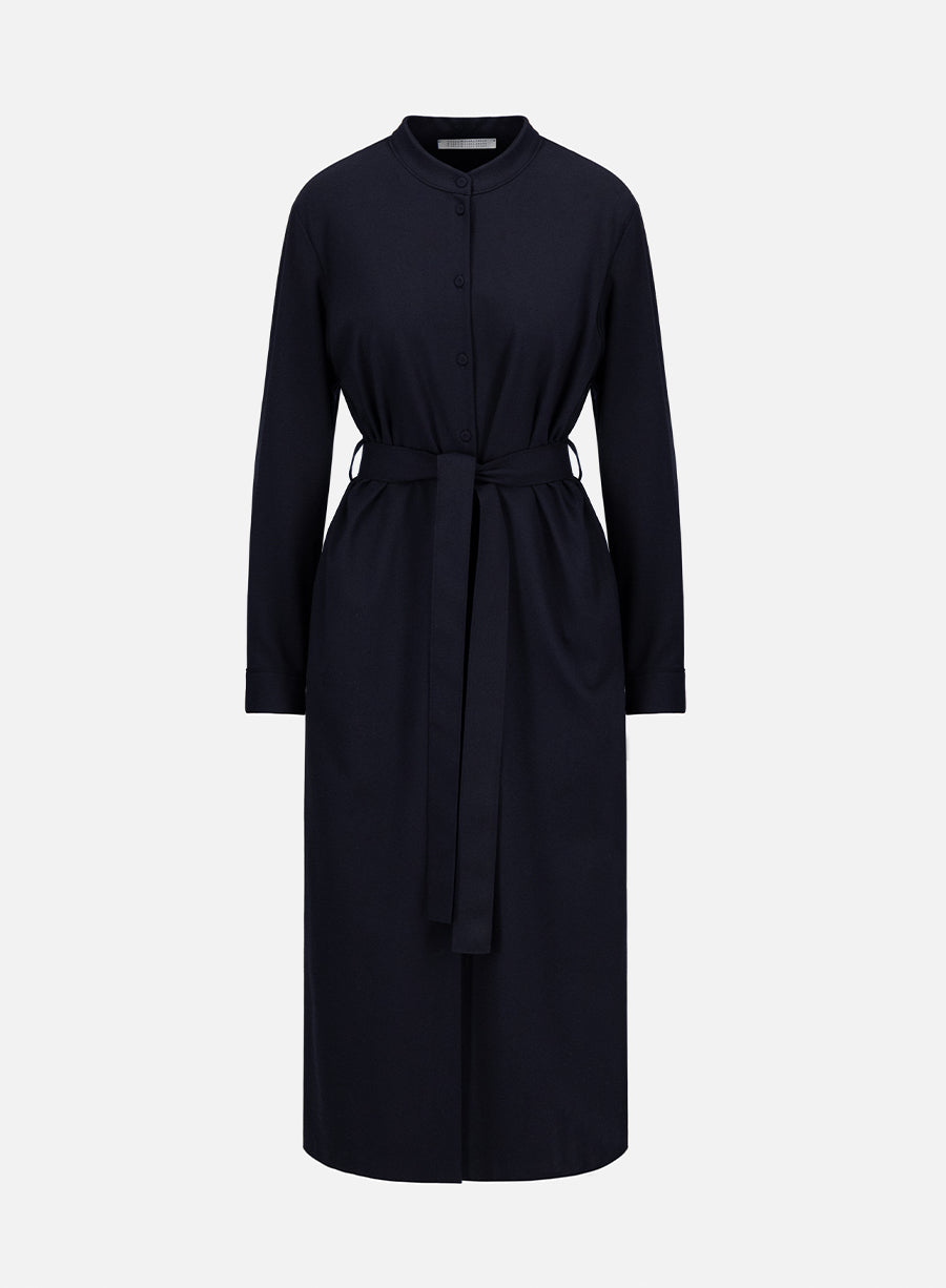 Long belted shirt dress online