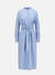 Long belted shirt dress coolmax seersucker