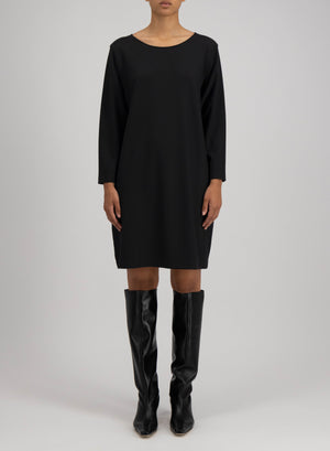 Geometric boxy dress superfine merino